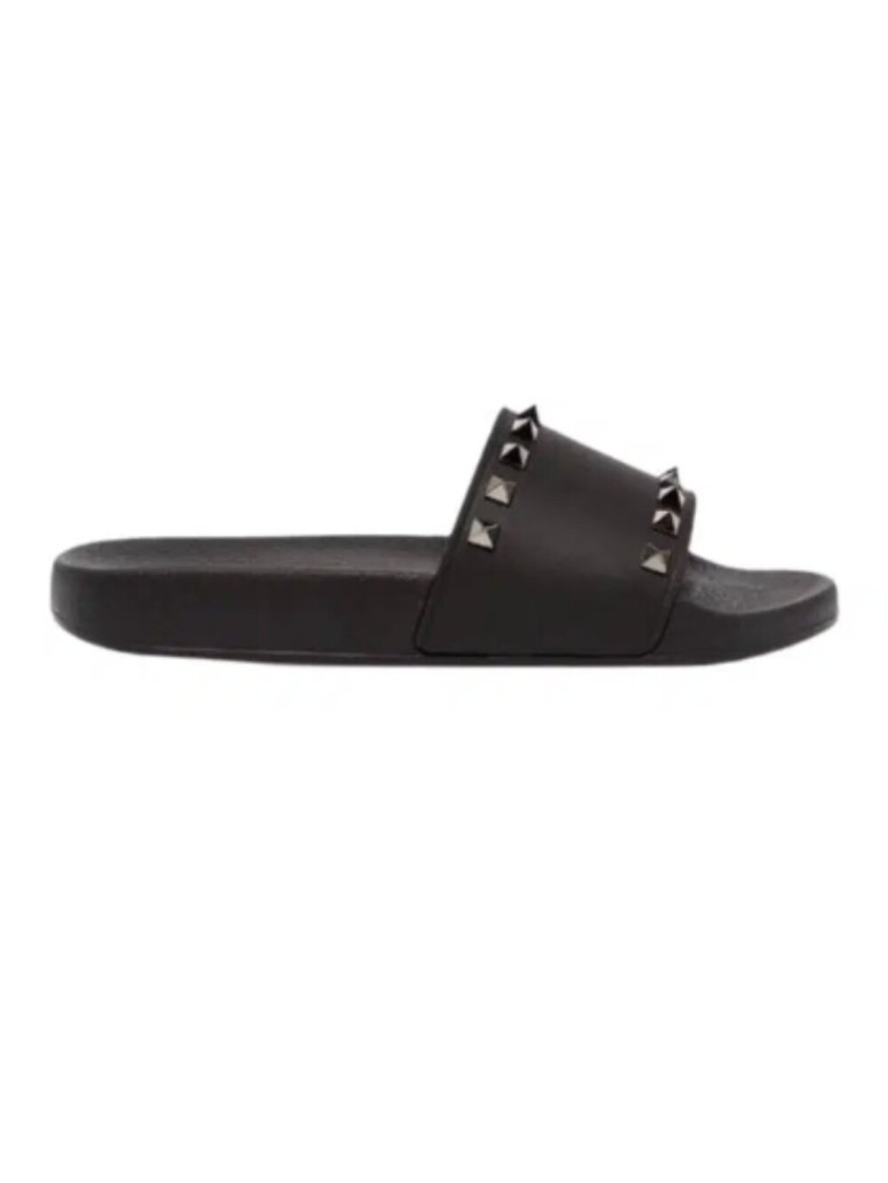 Valentino Garavani Rockstud Rubber Slides Black Size 8